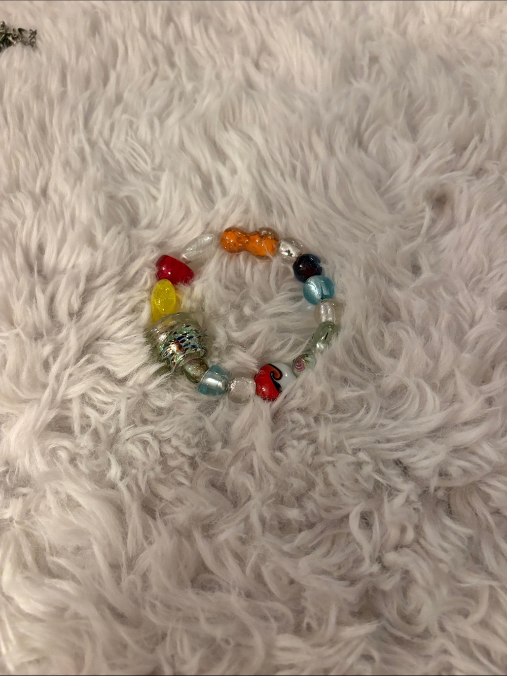 Colorful Kids Beaded Stretch Bracelet - Multicolor